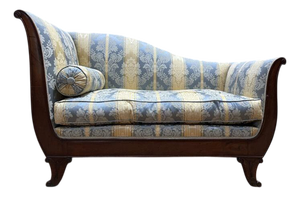 Napoleon III Bench in Silk and Wood