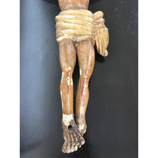 18th Century Carved Wooden Representing Christ on the Cross For Sale - Image 12 of 18