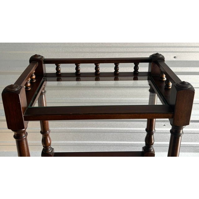 Vintage Pennsylvania House Solid Cherry Wood Étagère Display Shelf With Drawer For Sale - Image 11 of 16
