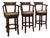 Alder & Co Swivel Bar Stools With Leather Seats For Sale