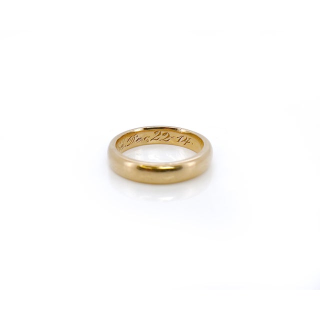 About This Ring Delight your special someone with this timeless antique gold band. Perfectly crafted in luxurious yellow...