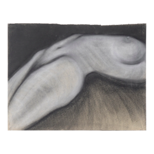 Nude Female Torso in Charcoal on Paper by Heather Speck