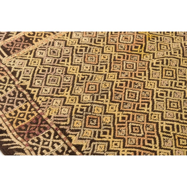 Turkish Geometric Motif Vintage Kilim For Sale - Image 3 of 10
