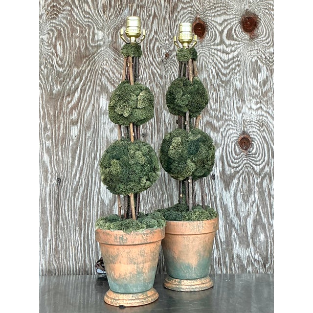 Vintage Regency Topiary Lamps - A Pair For Sale - Image 4 of 11