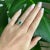 Contemporary Gold Emerald and Diamond Ring, Size 5.5 For Sale - Image 3 of 5