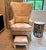 Tall Embroidered Wingback With Footstool For Sale - Image 12 of 13