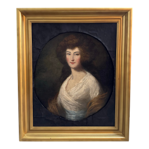 18th Century Portrait Painting of a Young Lady Attributed to Dupont Gainsborough, English
