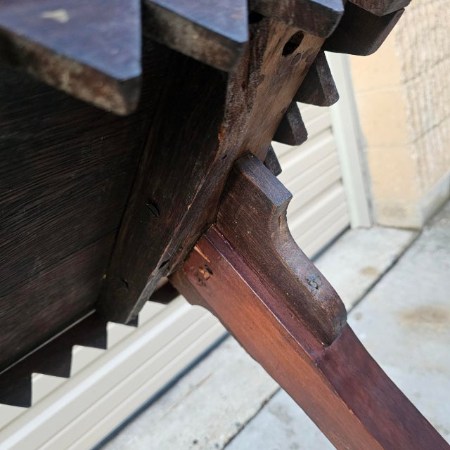 Antique Rustic Handcrafted Chess Table For Sale In Washington DC - Image 6 of 9