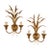 1950s Italian Gilded Tole Wheat Sconces - A Pair For Sale