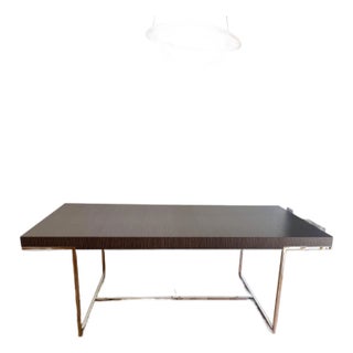 B&b Italia Maxalto Athos Dining Table (Gray Oak & Chrome) by Paolo Piva (200cm) For Sale