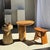 Side Table in Suar Wood with Circular Top and Column Base For Sale - Image 13 of 18