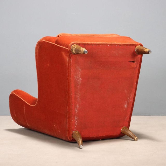 Vintage Chair in Fabric, 1950s For Sale - Image 10 of 11