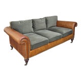Ralph Lauren Heiress Style Leather Sofa For Sale
