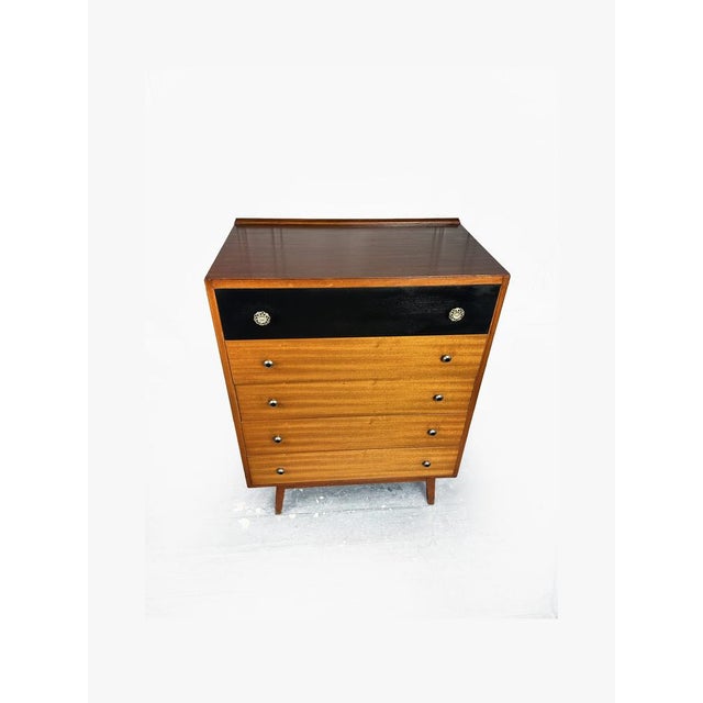 1960s Vintage Tallboy Chest of Five from Lebus, 1950s For Sale - Image 5 of 17