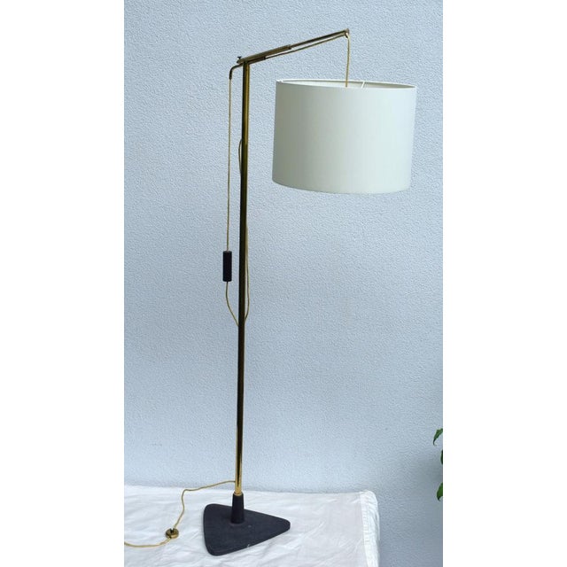 Counterweight Floor Lamp by Franz Hagenauer for Werkstätte Hagenauer Wien, 1950s For Sale - Image 4 of 14