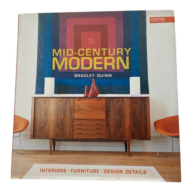 Mid Century Modern Hardcover Book by Bradley Quinn, Interiors, Furniture, Design Details For Sale