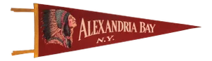 Vintage Alexandria Bay, New York Felt Pennant