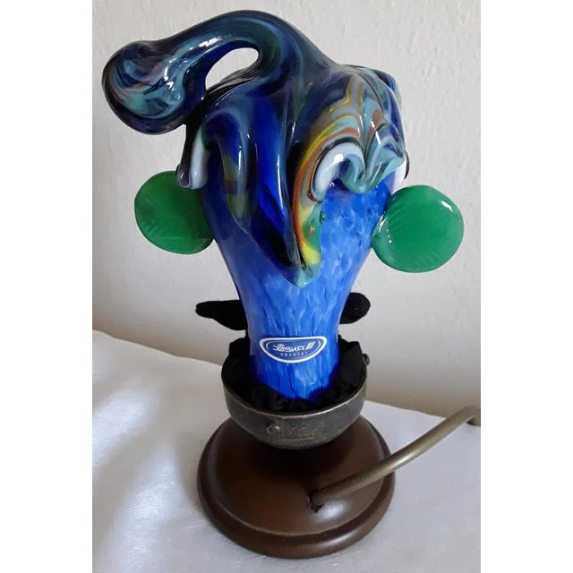 1980s Vintage Table Lamp in Color Glass from Joska Crystal, 1980s For Sale - Image 5 of 7