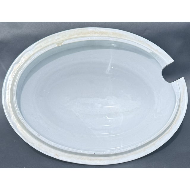 Antique English Ironstone Soup Tureen Complete Set With Ladle & Underplate Circa 1860 For Sale - Image 10 of 16