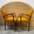 Mid-Century Modern Vintage Bridge Chairs in Mustard Fabric, 1940s, Set of 2 For Sale - Image 3 of 17