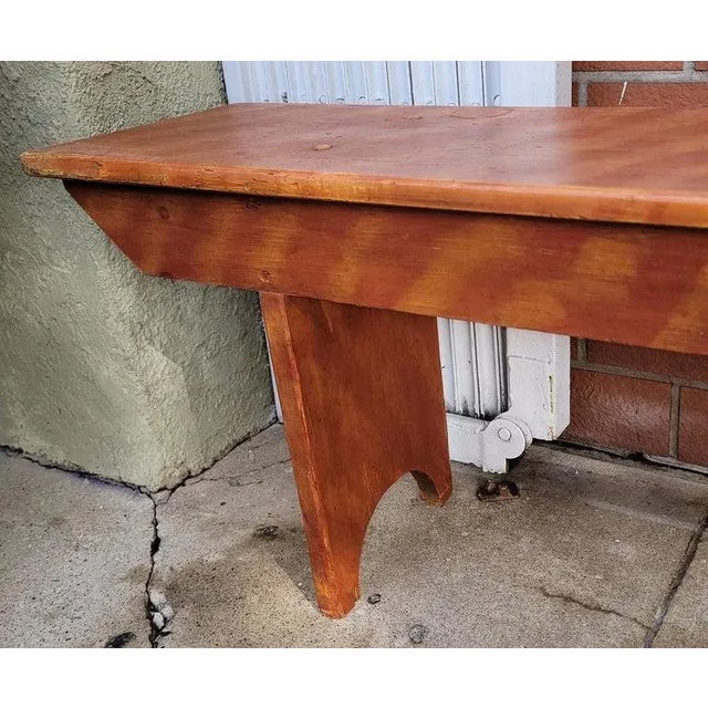 Late 19th Century 19th C Paint Decorated Farmhouse Benches, Pair For Sale - Image 5 of 8