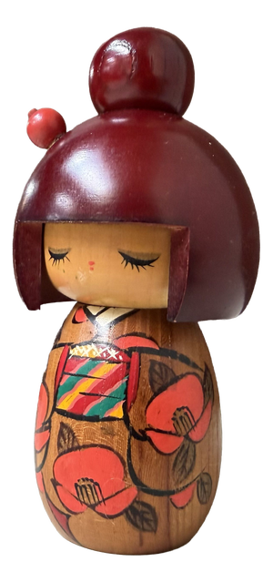 Vintage Sōsaku Kokeshi Mebae Figurine by Miyashita Hajime, 1980s