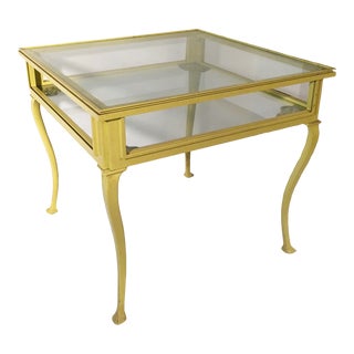 1960s Brown Jordan Jonquil Yellow Vitrine Table For Sale