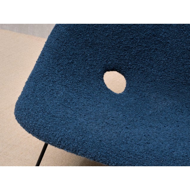 Kosmos Lounge Chair in Teal Pierre Frey Bouclé by Augusto Bozzi for Saporiti, 1950s For Sale - Image 14 of 16