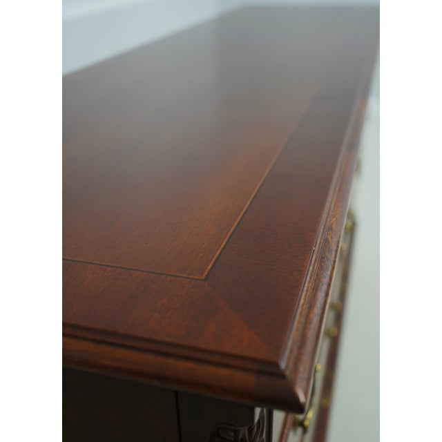 Ethan Allen Mahogany Inlaid Double Dresser For Sale - Image 9 of 18