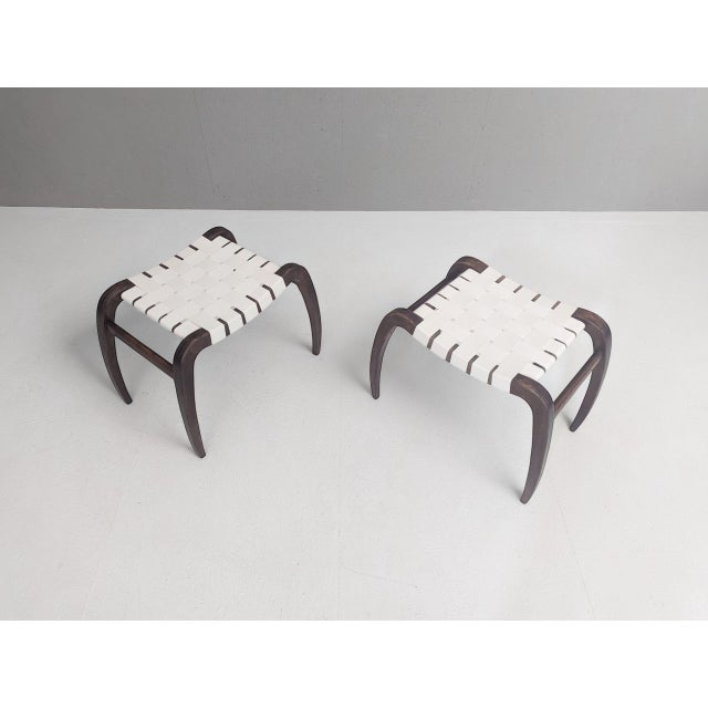 Modern Stools by Ladislav Bartoníček for Krásná Jizba, 1940s, Set of 2 For Sale - Image 6 of 14