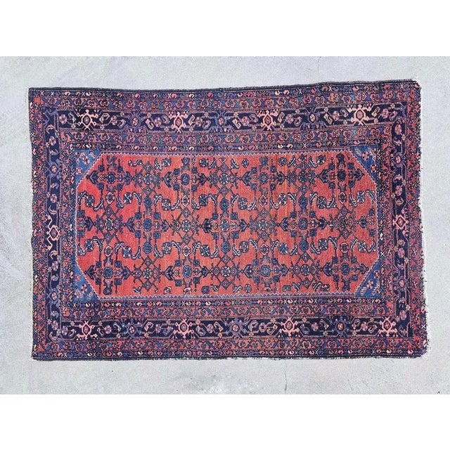 Antique Hand-Knotted Baluch Woolen Rug, 1890s For Sale - Image 4 of 8