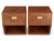 Wood Pair of Vintage Henredon Campaign-Style Nightstands, Attributed For Sale - Image 7 of 9
