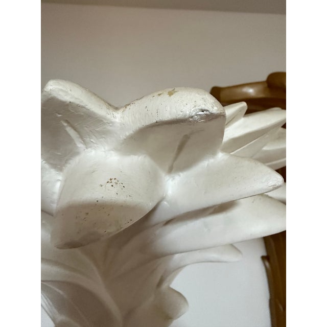 1970s Mid Century Modern Serge Roche Style Torchere Palm Floor Lamp For Sale - Image 9 of 9