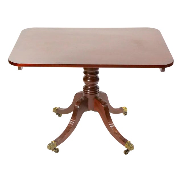 English George III Inlay Mahogany Wood Breakfast Tilt Top Table For Sale