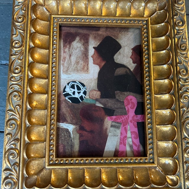 Contemporary collage by Wayne Cunningham. Measures 4x6/ 7x9 framed. Check out my shop Robins Egg Gallery for more.