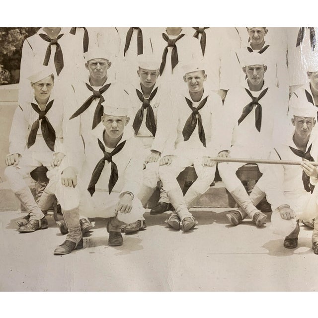 Figurative 1942 United States Navy Group Black & White Photograph For Sale - Image 3 of 8