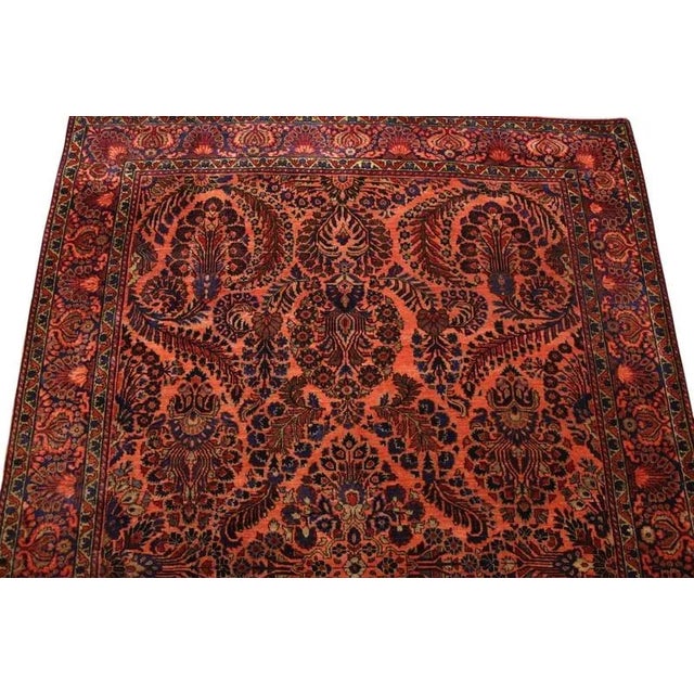 Antique Middle Eastern Sarough Hand-Knotted Rug For Sale - Image 3 of 11