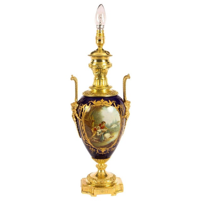 Sevres Porcelain & Ormolu Table Lamp, 19th Century For Sale - Image 16 of 16