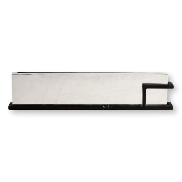Contemporary Michael Aram 19" Contemporary Chrome & Iron Planter For Sale - Image 3 of 8