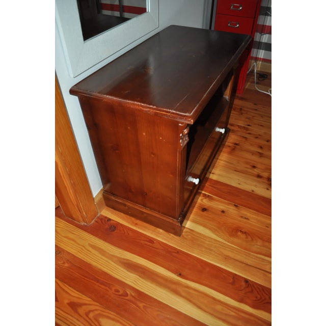 Antique Pine TV Stand For Sale - Image 4 of 9