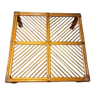 1970s Rattan Coffee Table For Sale