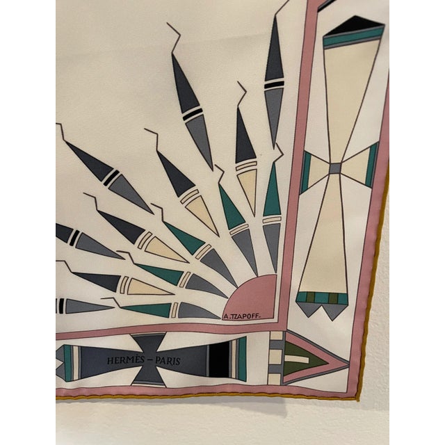 Hermès Scarf Apparat Des Plaines Foulard en Soie A. Tzapoff For Sale In New York - Image 6 of 7