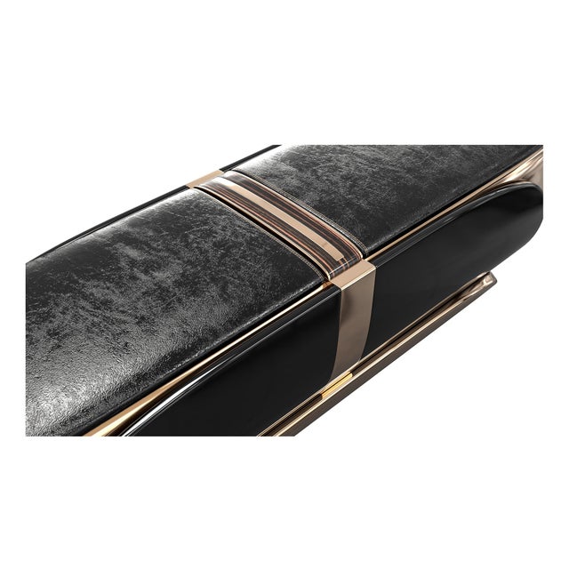 "Bond" Bench With Bronze and Stainless Steel, Handmade For Sale - Image 9 of 9