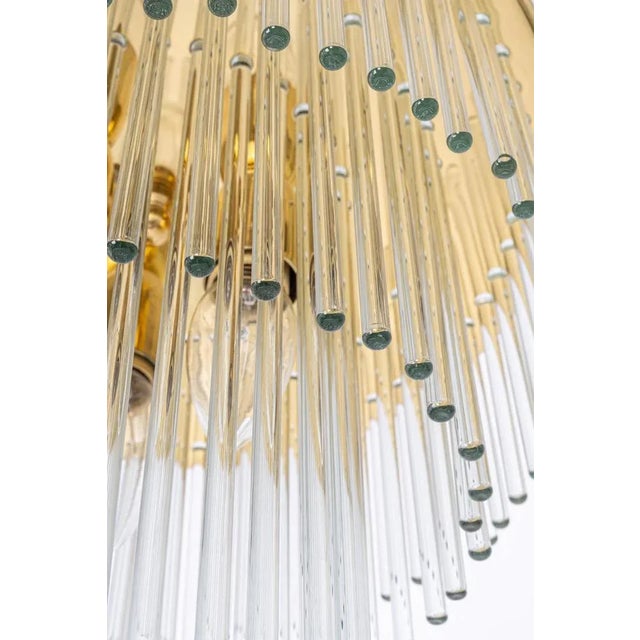 Metal Petite Crystal Glass Rod Pendant Light, Germany, 1970s For Sale - Image 7 of 12