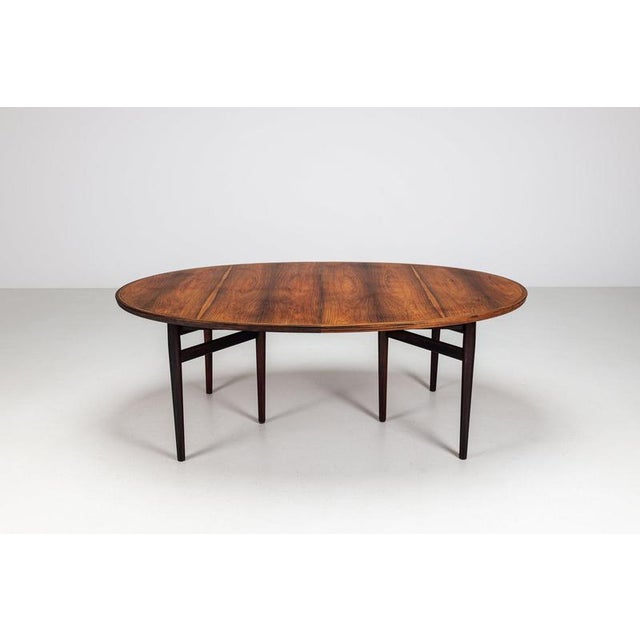 Oval Model 212 Dining Table in Rosewood attributed to Arne Vodder for Sibast, Denmark, 1960s For Sale - Image 10 of 15