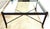 Maitland Smith Style Faux Bamboo Glass & Leather Cocktail Table For Sale - Image 10 of 13