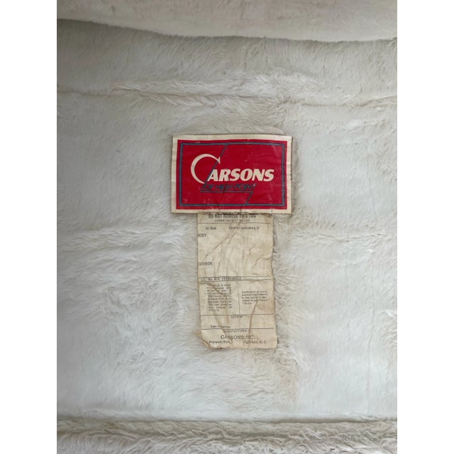 60’s Mid Century Mod by Carson’s of High Point. With original white soft fluffy fabric incased in a shiny flat bar chrome...