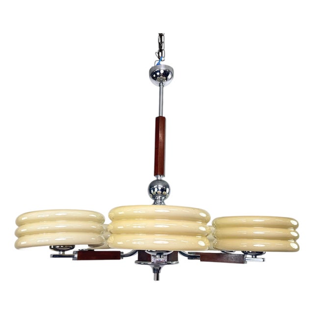 Large Art Deco Chandelier by Adolf Loos, 1930s For Sale