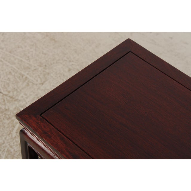 Vintage Chinese Set of 4 Stack Rosewood Nesting Tables For Sale - Image 11 of 14