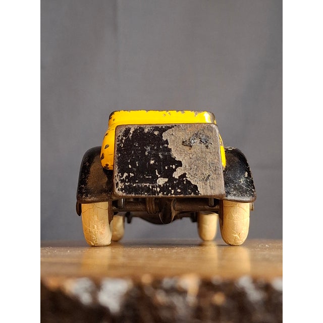 Rare 6" Deluxe Size Hubley Take-a-Part Roadster Yellow & Black Cast Iron 1933 For Sale - Image 11 of 18